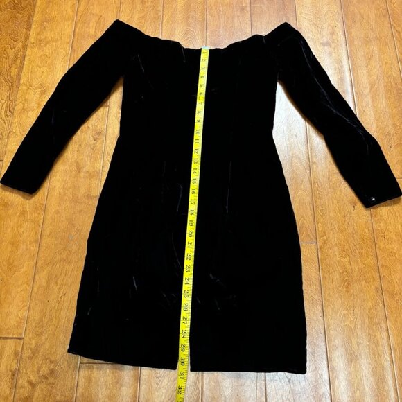 Vtge Jessica McClintock Gunne Sax Dress 11/12 Blk Velvet Lace Beaded 80's Witchy - Picture 9 of 16